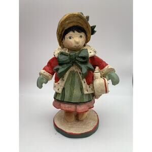 Vintage 1991 House of Hatten Girl Caroler Figurine Christmas